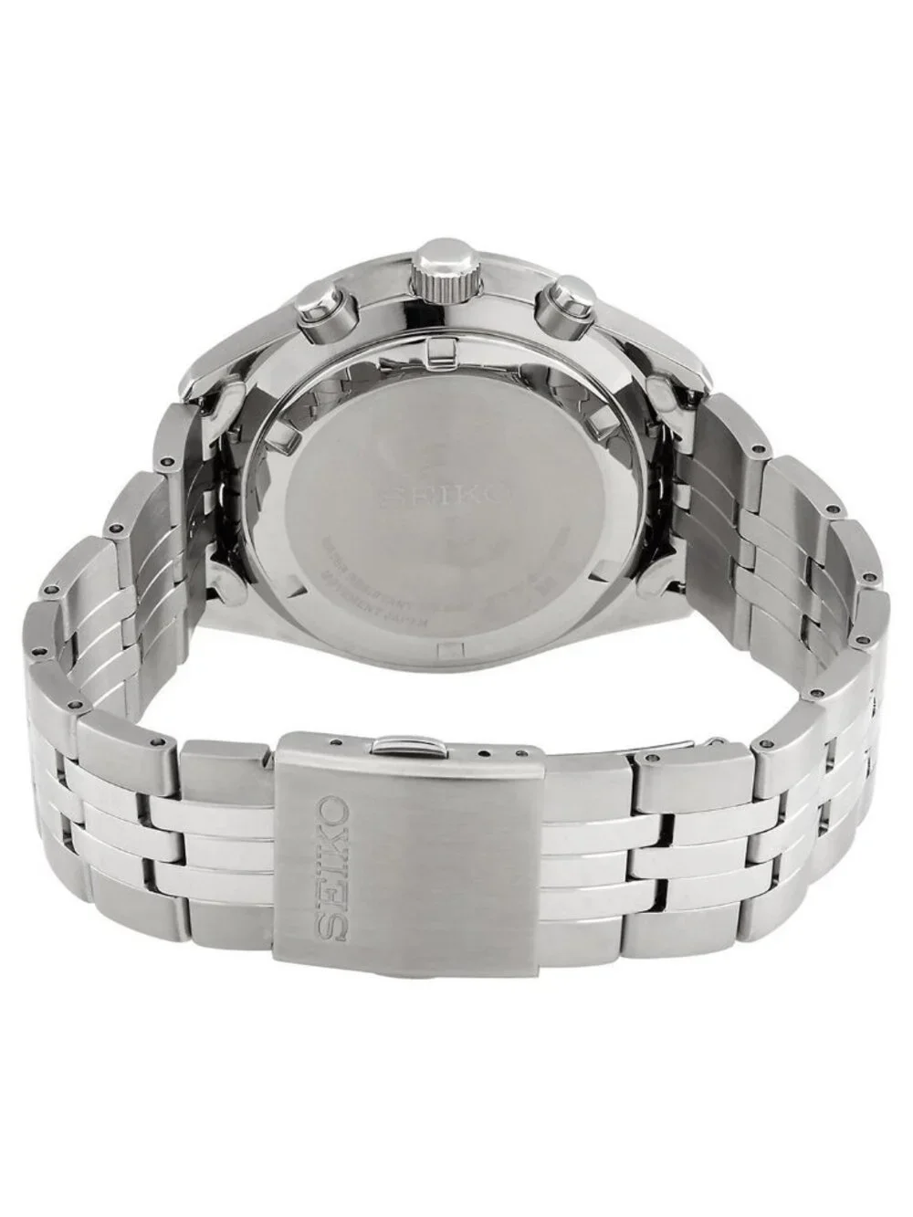 NWT Seiko Motorsports Chronograph Quartz Silver Dial Men's Watch